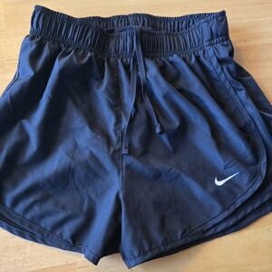 Nike Women’s Navy Athletic Shorts with White Swoosh
